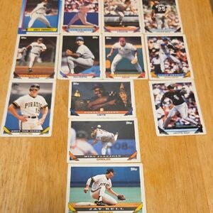 1990-1993 Topps Assorted MLB Baseball Trading Cards (Set of 13)